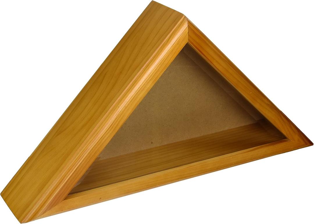 Cadet III Flag Display Case for 17,5×17,5×24,5in Flag - Oak Finish