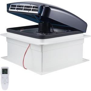 VEVOR RV Vent Fan, 14 inch RV Roof Vent Fan 12V, Powerful 10-Speed Reversible with Remote Control, Built-in Rain Cover, Power Top Lid,12 inch Blade,Fits 14 x14 inch Roof Openings, 16.1 x 16.1 x 9.9 in