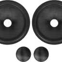 Paper Speaker Cone Subwoofer Cones,1 Inch Inner Diameter Speaker Paper Drum with Rubber Surround for 5 Inch Speakers 2pcs