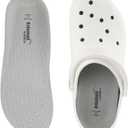 Knixmax Insoles for Crocs 1 Pair, Comfort Replacement Clogs Inserts for Men Women, Thin Arch Support Shoe Liners, Breathable Wide Innersoles for Garden Clogs Mules Sneakers, Grey EU 41-42