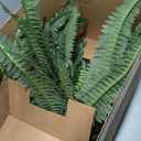 Nearly Natural Giant Boston Fern 36 in Wide Artificial Hanging Plant with Basket - Faux Greenery for Indoor Home Office Bedroom Decor, Realistic Leaves