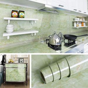 Livelynine Contact Paper for Countertops Kitchen Wallpaper for Walls Backsplash Green Marble Countertop Peel and Stick Waterproof Bathroom Counter Top Covers Desk Table WrapEmerald Marble 15.8x78.8