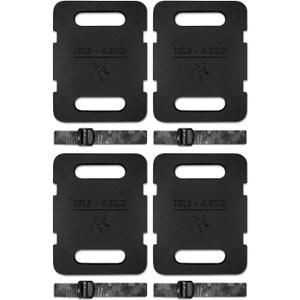 Yes4All Attachable Rucking Weight for Backpack, Cast Iron Training Weight Plate with Quick-Attach Strap Slots, Ergonomic Rounded Handle for Weighted Walking, Hiking, Rucking (40LB)