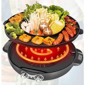 2in1 Electric Hot Pot and Grill Making Cooking More Easier