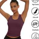 Dalavch 5 Pack Women's Workout Racerback Tank Tops Spandex Yoga Athletic Running Gym Sports Crop Tops for Women (Blue, S)