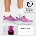 Womens Easy On Walking Shoes Lace Up Comfortable Tennis Shoes with Anatomic Toe Box for Women Breathable Running Sneakers (8, Purple)