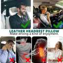 TOPABYTE Car Neck Pillow Memory Foam Automotive Seat Cushions of Headrests for Relieving Neck Stiffness Seat Neck Support Pillow, Fits All Vehicles, 2 Pieces, Black