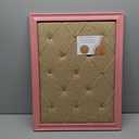 SOFE Pink Bulletin Board Linen Fabric Pin Board, 21"27" Vision Board Hanging Decorative Memo Board for Women Office, Large Corkboards for Wall Decorative, Home Picture Board for Photos (20.7"1"26.8")