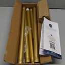 Gold Shower Curtain Rod 34-82 Inches(2.8-6.8ft) Never Rust Adjustable Shower Rod Spring Tension Non Slip No Drilling Shower Rods for Bathroom Garland Window