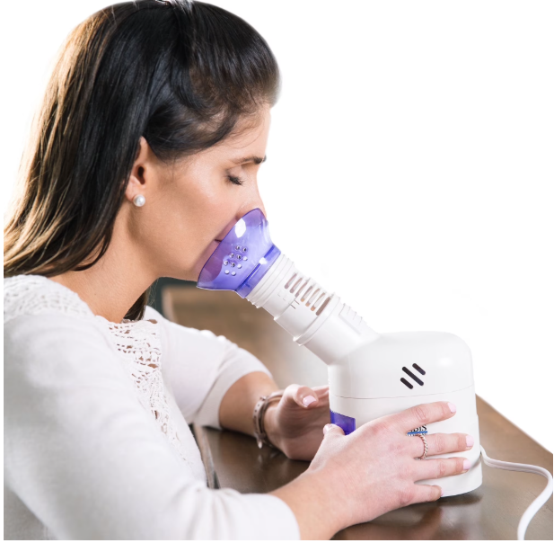 MABIS Facial Steamer, Steam Inhaler, FSA Eligible, Vaporizer or Vocal Steamer with Aromatherapy Diffuser and Soft Face Mask for Cleansing, Sinus Pressure, Congestion, Colds and Cough, 25mL