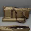 Yellow Mountain Imports American Mahjong Set, Mojave (Ivory) with Brown Soft Case, All-in-One Racks with Pushers, Wright Patterson Scoring Coins, Dice, & Wind Indicator