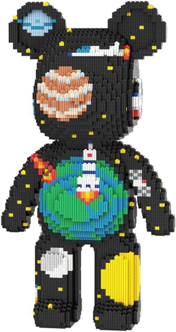 PIANTION Animal Space Travel Bear Micro Building Blocks Set(6000PCS XQ012) 16.9in High Series,Gifts Suitable for Adults