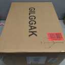 Chandelier Lighting Fixture, 4-Light, Black Walnut Wood Metal Drum Shade, Rustic Industrial Iron Pendant for Kitchen Island Living Dining Room Over Table, 23" W x 21.5" H