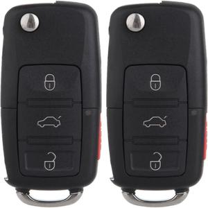SCITOO Key Fob Keyless Entry 2005 for Volkswagen for Beetle 1.8L, 2005 for Volkswagen for Golf 1.8L, 2005 for Volkswagen for Jetta 1.8L HLO1J0959753AM HLO1J0959753DC (2 PCS) 4 buttons 315Mhz