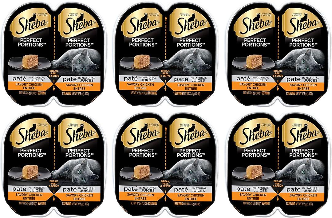 Sheba Perfect Portions Pate Savory Chicken Entree 2.6 Ounce Pack of 24 EXP: 11/04/2027
