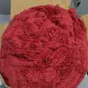 Bedsure Gentlesoft Sherpa Fleece Throw Blanket for Couch - Fluffy & Cozy Cable Jacquard Tufted Throw for Women Gift, Thick and Warm Christmas Blanket for Winter, Red, 50x60 Inches