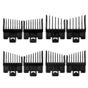 Fade Guide Set Compatible with Most Wahl Clippers, Taper Guards Replacement 4 Sets, Black Color