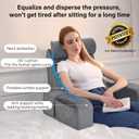 ENITYA 19" Reading Pillow for Bed with Firm Back Support & Big Pockets, Medium