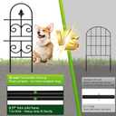 32in(H) x 10ft (L) Tall Decorative Metal Garden Fence Panels - 9 Pack Rustproof No Dig Fence Animal Barrier for Dogs, Outdoor Yard Fencing for Patio Flower Bed Garden & Landscape Border