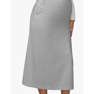 Womens Maternity Skirts Straight Stretchy Knit Over The Belly Midi Pregnancy Skirt Casual Business, XX-Large