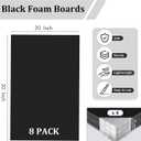 Elcoho 8 Pack Black Foam Board 20 x 30 Inch Thick Foam Core Board for Projects, Double-Sided Acid-Free Foam Poster Boards for Graduation DIY, Painting, Displaying, School and Craft Projects