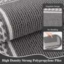 Runner Rug for Hallways 2.6x12ft Heavy-Duty Durable Entryway Floor Mat with Non Slip Rubber Backing Low-Pile High Traffic Carpet Machine Washable Accent Rug for Kitchen(Grey), 2.6'x10'