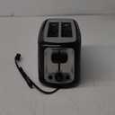 Toastmaster 2-Slice Toaster - Black with Stainless Steel - Kitchen Essential for Sandwich Bread & Breakfast Toast - Toaster with Wide Slots, High Rise Toast Lift & Cool-Touch Exterior