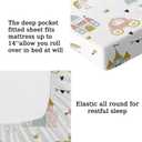 MUSOLEI Princess Fitted Sheet Set Cute Girl Castle Sheet Girl Bed Sheets Girls Teens Kids Bedding Set 1 Deep Pocket Fitted Sheet with Pillowcases Microfiber (Princess, Twin)