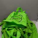 Small green tote bag, black logo, neon green 15 pcs