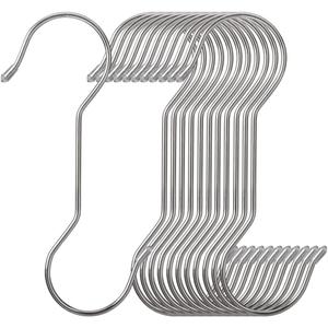 12 Pack 7.9 Inch Extra Long Shower Curtain S Hooks Stainless Steel Heavy Duty for Hanging