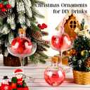 Jinei 30 Pcs 6 oz 200ml Ball Shape Plastic Sand Art Bottles Spherical Clear Plastic Potion Bottles Christmas Cocktail Ornament Balls for DIY Wedding Party Gift Crafts Decoration(Wood Color,Cork)