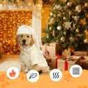 3 Pcs Funny Christmas Dog Pajama Costume Set Classic Literature Miser Theme Include Dog Nightgown Hat and Glasses for Pet Christmas Cosplay Party(Medium)
