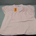 Womens Summer Tops Crewneck Short Sleeve Shirts Casual Chiffon Blouses Flowy Lace Hem Boho Clothing Trendy 2026, Size XL