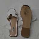 Steve Madden Women's Hadyn Sandal (9.5, White Leather)