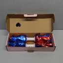 Lovecheer 2PCS Professional Cheerleader Pom Poms with Baton Handle (No Zip Tie) for Sports Spirits Girls Adults Performance Dance Cheering (Blue and Red)