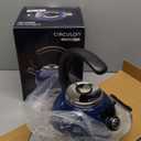 Circulon Enamel on Steel Whistling Teakettle/Teapot With Flip-Up Spout, 2 Quart - Navy