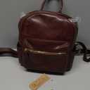 Genuine Leather Backpack Purse for Women Vintage Casual Daypack Handmade Western Leather Rucksack Knapsack (Coffee)