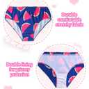 Tziharora Girls Bathing Suit ,2 Piece Blue Watermelon Long Sleeve Rash Guard Sets Swimwear for Beach 3-4T
