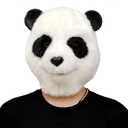 Creepy Party Panda Mask Animal Head Mask Deluxe Novelty Christmas Costume Party Latex Animal Head Mask