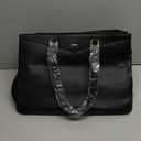 LOVEVOOK Laptop Tote Bag for Women 15.6 Inch Waterproof Leather Computer Bags Business Office Work Briefcase Black