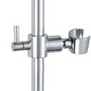 Shower Slide Bar Adjustable Handheld Shower Head Holder Wall Mount - 15inch All-Metal Shower Head Slide Bar Compatible with Bathroom Drill Free Glue Installation - Brushed