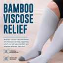 Doctor's Select 3 Pairs Plus Size Compression Socks Wide Calf - Bamboo Viscose Knee High Socks | Circulation Support