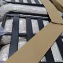 East Oak 5-Piece Montauk Modular Patio Furniture Set, Outdoor Corner Sofa with Cushion and Glass Coffee Table, Modern Patio Conversation Set for Garden, Backyard and Porch, Beige & Grey