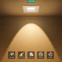 Anyhome 4 Inch Square Canless LED Recessed Lights,5CCT,12 Pack