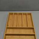 SMIRLY Silverware Drawer Organizer  Bamboo Kitchen Drawer Organizer, Adjustable Utensil Holder and Cutlery Tray, Drawer Dividers for Flatware and Kitchen Utensils (7 Slot, Natural)