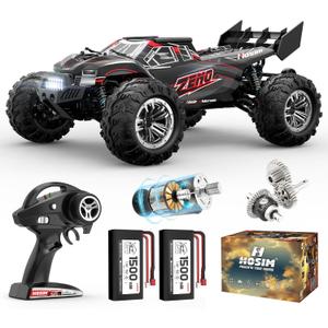 Hosim 1/10 RC Car for Adults & Boys 48+KMH, Electric Remote Control Car High Speed Large RC Truck 4X4 Off-Road All Terrains Waterproof Monster Trucks, Hobby RC Cars Toys Gifts for Boys 8-12, 16 inches x 11 inches x 6 inches