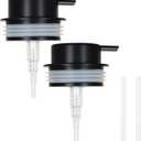 BosilunLife Soap Dispenser Lid Pump Replacement Rust Proof Black Plastic Liquid Dispenser Lid for BosilunLife 12 oz Wide Mouth Liquid Dispenser - 2 Pack