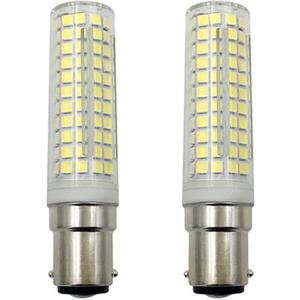 Lxcom Lighting BA15D 15W LED Corn Bulb Dimmable Natural White 4000K BA15D Double Contact Bayonet Base 136 LEDs 2835 SMD 120W Equivalent JD Type T3 T4 Bulbs for Sewing Machine Pendants Light, 2 Pack