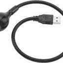 Black B USB LED Lamp, Long Flexible Neck Desk Light, Portable Gooseneck Light for Home, School, Office, Night Studying