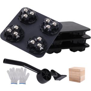 New Upgrade Furniture Sliders, Furniture Movers with Wheels, Furniture Lift Mover Tool Set with 360 Rotatable Wheels, Furniture Dolly for Moving Heavy Duty Sofa, Bed, Load Capacity Up to 600lb
